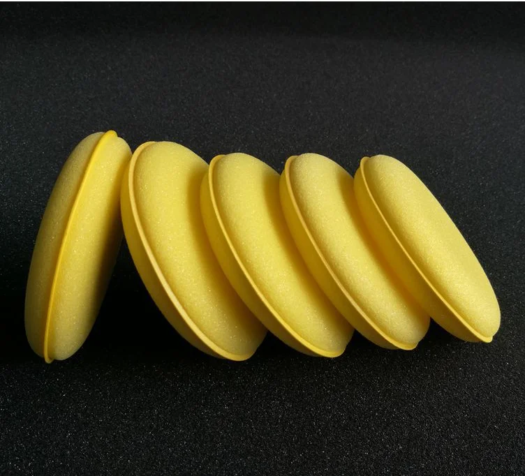 Pressing Mono layer Sponge Waxing Pads For Car Care Foam Applicator Yellow Sponge