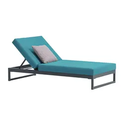 Adjustable Sun Lounger Aluminium Swimming Pool Lounge Chair Outdoor Sunbed
