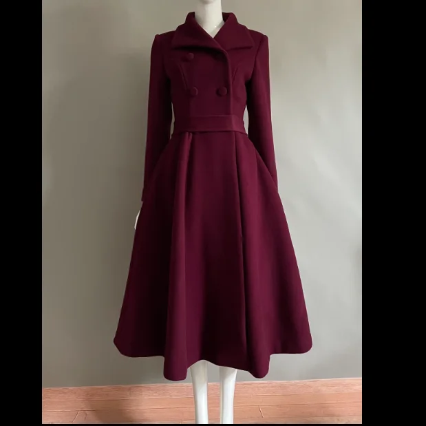 2022 Hot Sale  Women Wool Coat Clothing Ladies Winter Coats Long Trench Coats For Women