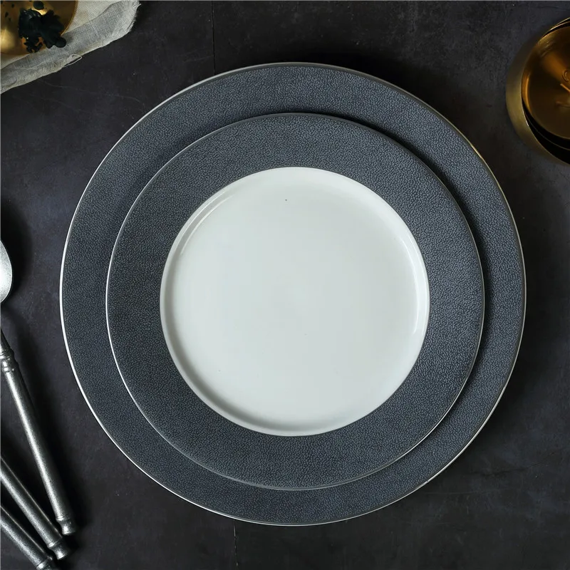 Restaurant dinnerware pasta serving dishes cheap ceramic dinner plates for weddings