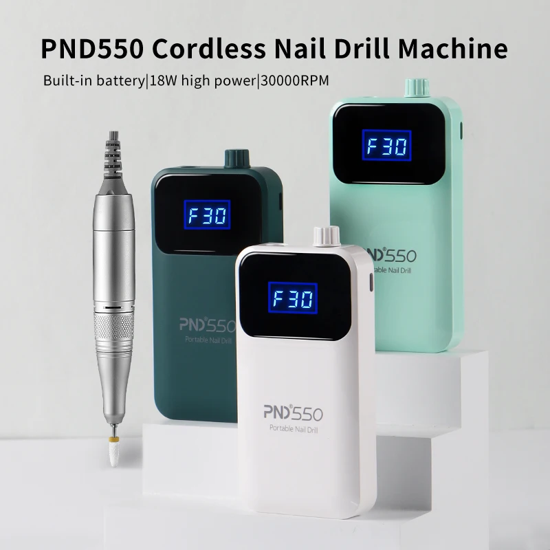 Rechargeable Brushless Professional Strong 35000rpm Wireless Nail Drill Machine with USB Plug Grinding Feature for Home Use