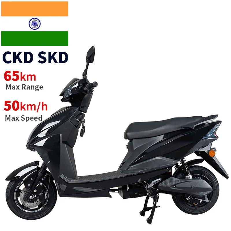 India CKD 10inch new design electric moped 600W/800W 40-50km/h speed 45-65km range factory customized adult electric motorcycle