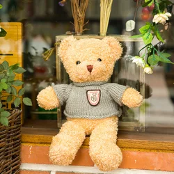20 Designs Small Teddy Bears Bulk Wholesale Plush Toy Soft Little Bear With Sweater Kids Stuffed Pillow Gift