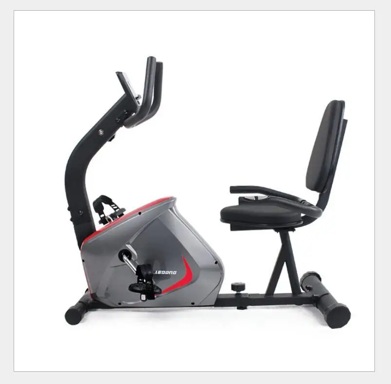 Fitness Magnetic Recumbent Exercise Bike Pulse Rate Monitoring Home Spinning Gym Equipment Indoor