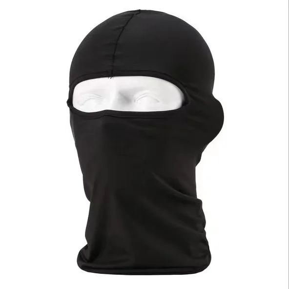 Racing Cycling Black Tight Silk Balaclava Design Custom Logo Digital Print Ski Face Balaclava