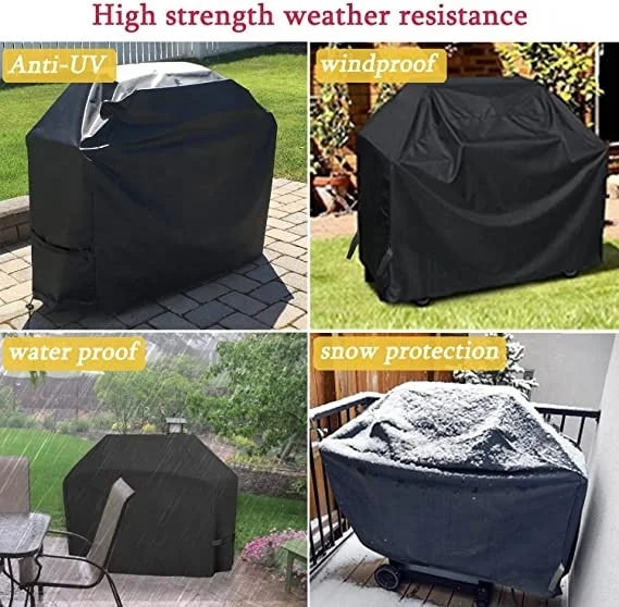 Factory Wholesale Garden Waterproof Grill Cover Heavy Duty 600D Oxford Fabric UV Resistant BBQ Cover Griddle Grill Cover