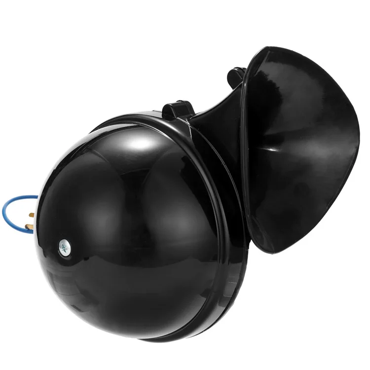 130db Super Loud 12V Car Horn Electronic Alarm Snail Horn With Wire Chrome Snail Horn