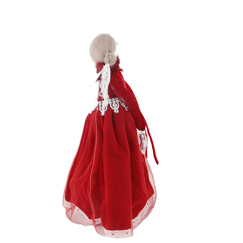 Hot Selling Red Cute Desktop Decor Garden Decoration Fairy Christmas Plush Doll