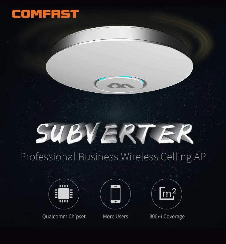 COMFAST Indoor 2.4Ghz Wireless AP CF-E320N V2 Support 65 Concurrent User 300Mbps Wifi Access Point 0