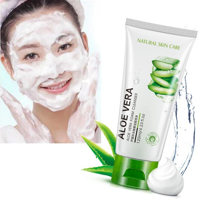 New Skin Care Aloe Facial Cleanser l Gel Daily Face Wash Remove Blackheads Cream