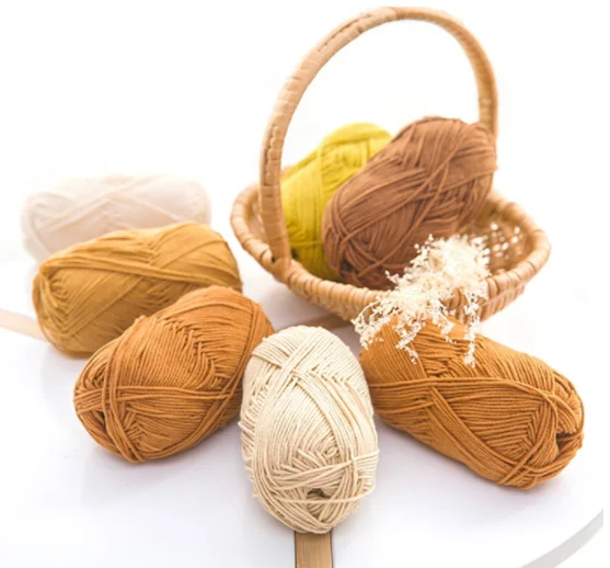 3-Light Dyed Cotton Acrylic Blend Worsted Yarn For Knitting