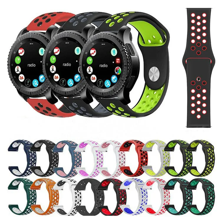 Quick Release 20mm 22mm Sport Rubber Watchband Bracelet Silicone Watch Band Strap For Samsung Galaxy Gear Watch