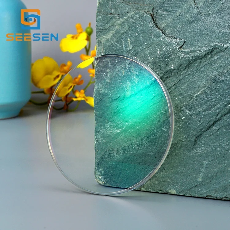 1.61 ASP UV420 Blue Cut Spin Photochromic HMC Optical Lens photogrey/brown blue light eyeglasses lens