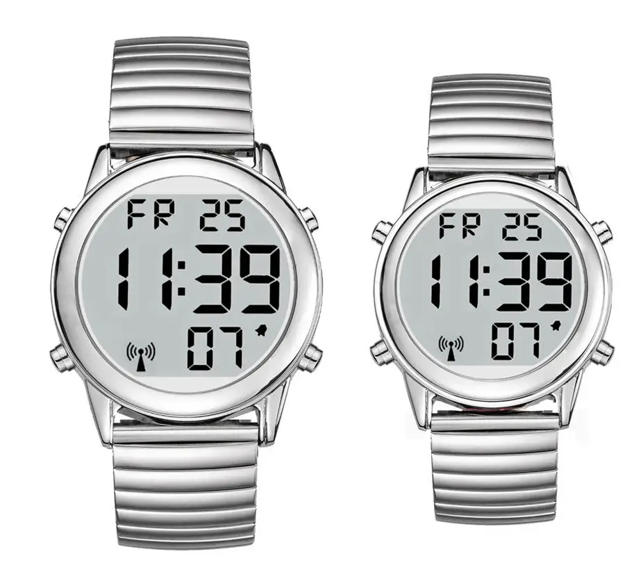 English Big LCD Digital RC Talking Watch with Time Date Loud Alarm Clock Visually Impaired