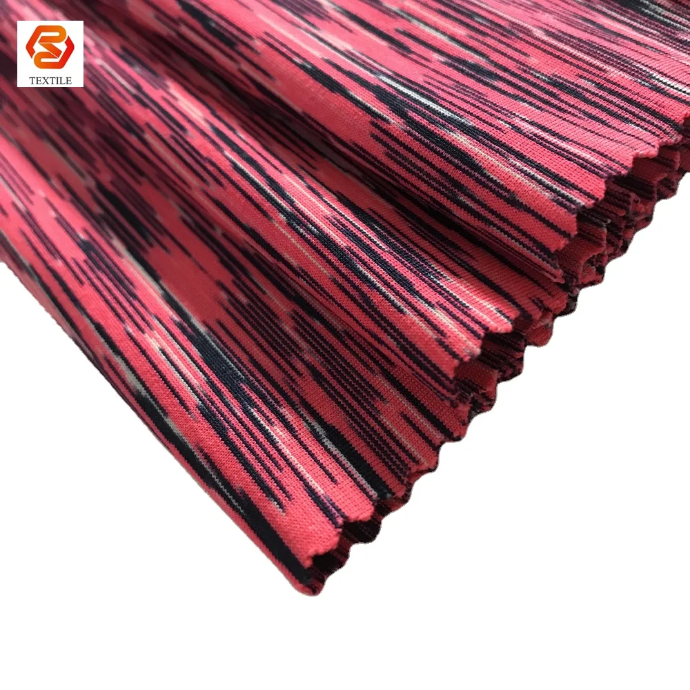2020 Hot Sale Knitted Textile 88% Polyester 12% Elastane Space Dye Jersey Fabric for Leggings