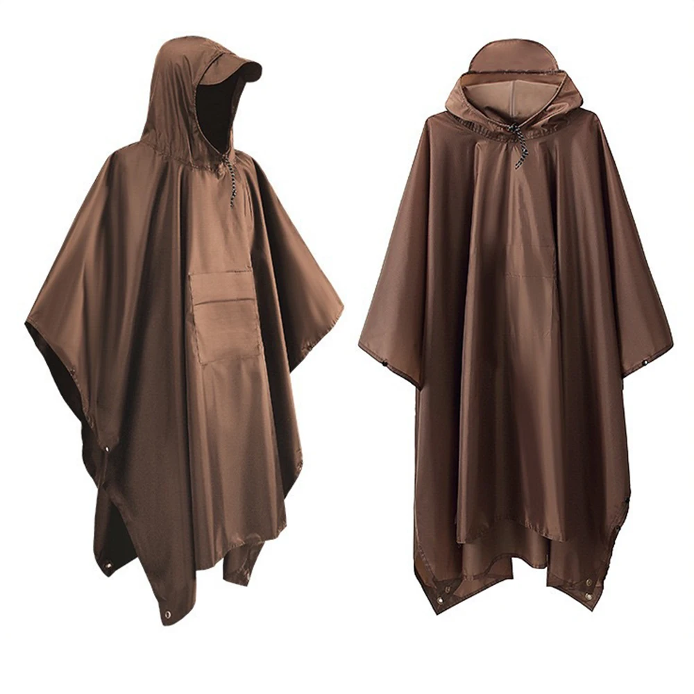 High Quality Polyester PVC Adults Motorcycle Waterproof Hooded Rain Poncho Raincoat