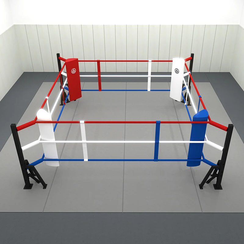 Customized Fix n Play Space Including Mats Rope Boxing Championship Rings for MMA Muay-Thai Boxing Training