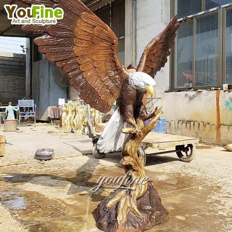 Indoor outdoor garden park Decor big metal Bronze Eagle Statue For Sale