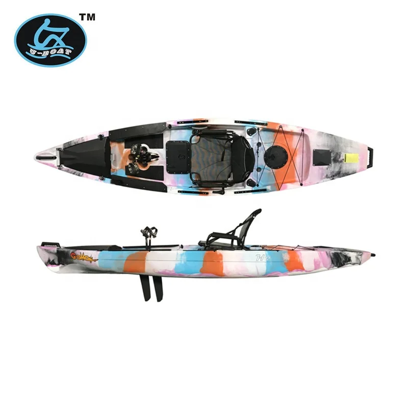 12ft pedal drive system 2.0 kayak with electric motor and livewell tank optional