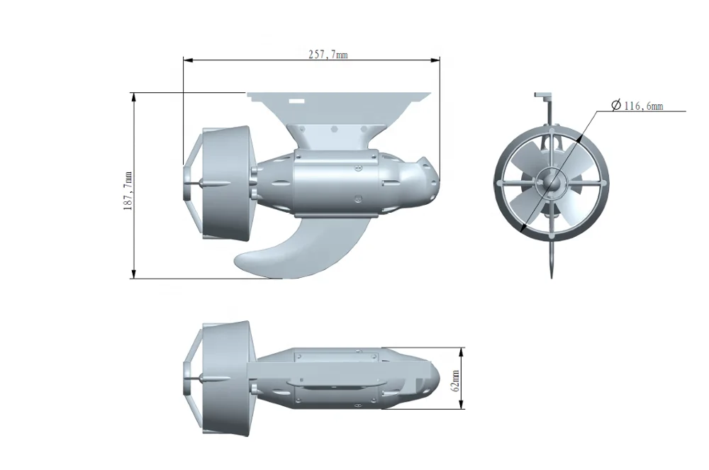 
Electric Surfboard Fins-SUP Power Efin Trolling Motor Electric SUP Fin and High power thrust Electric fin 