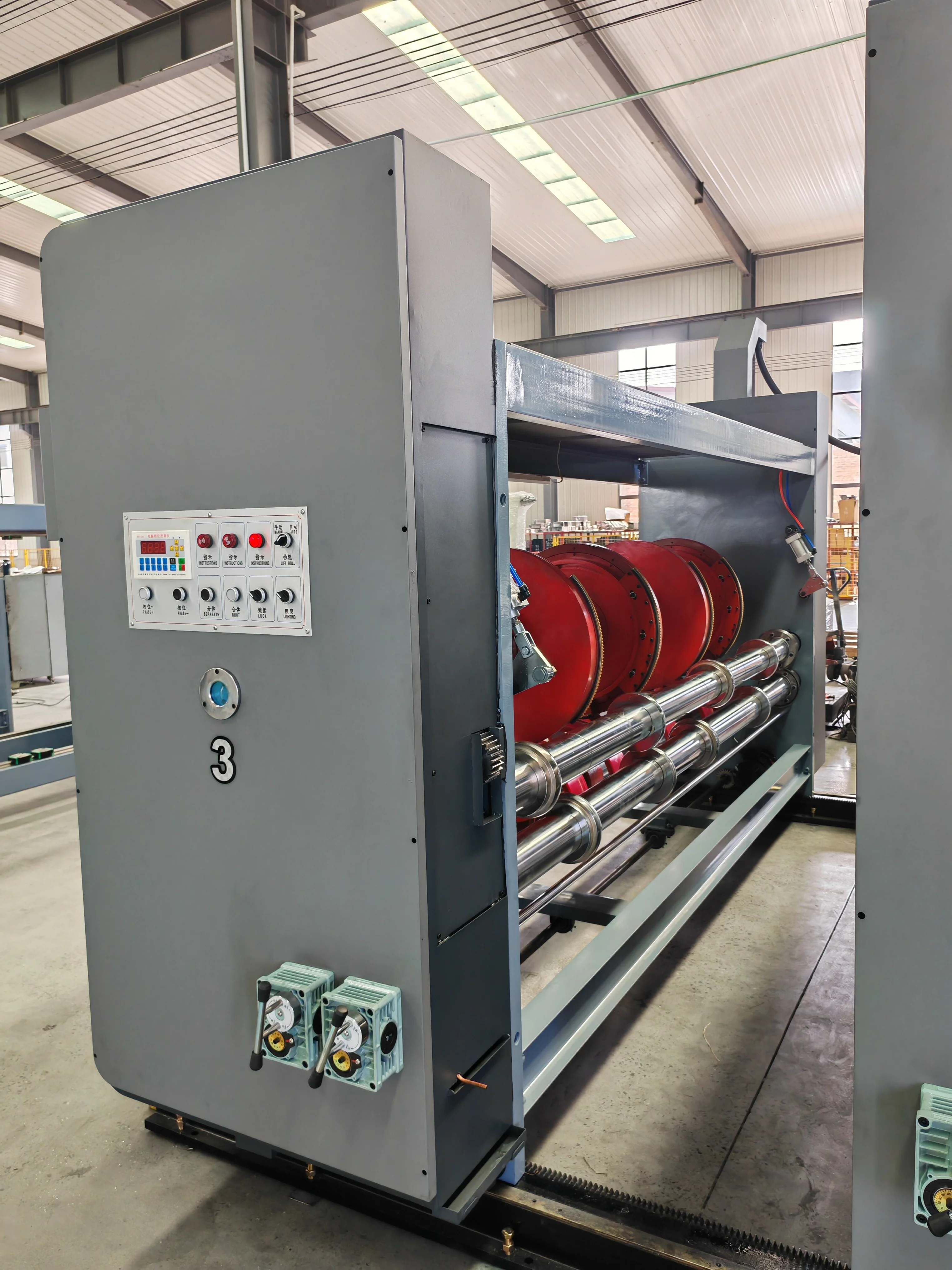 Semi Auto Flexo Printer Rotary die Cutter Corrugated Cardboard Roller Printing Slotting Carton Machine