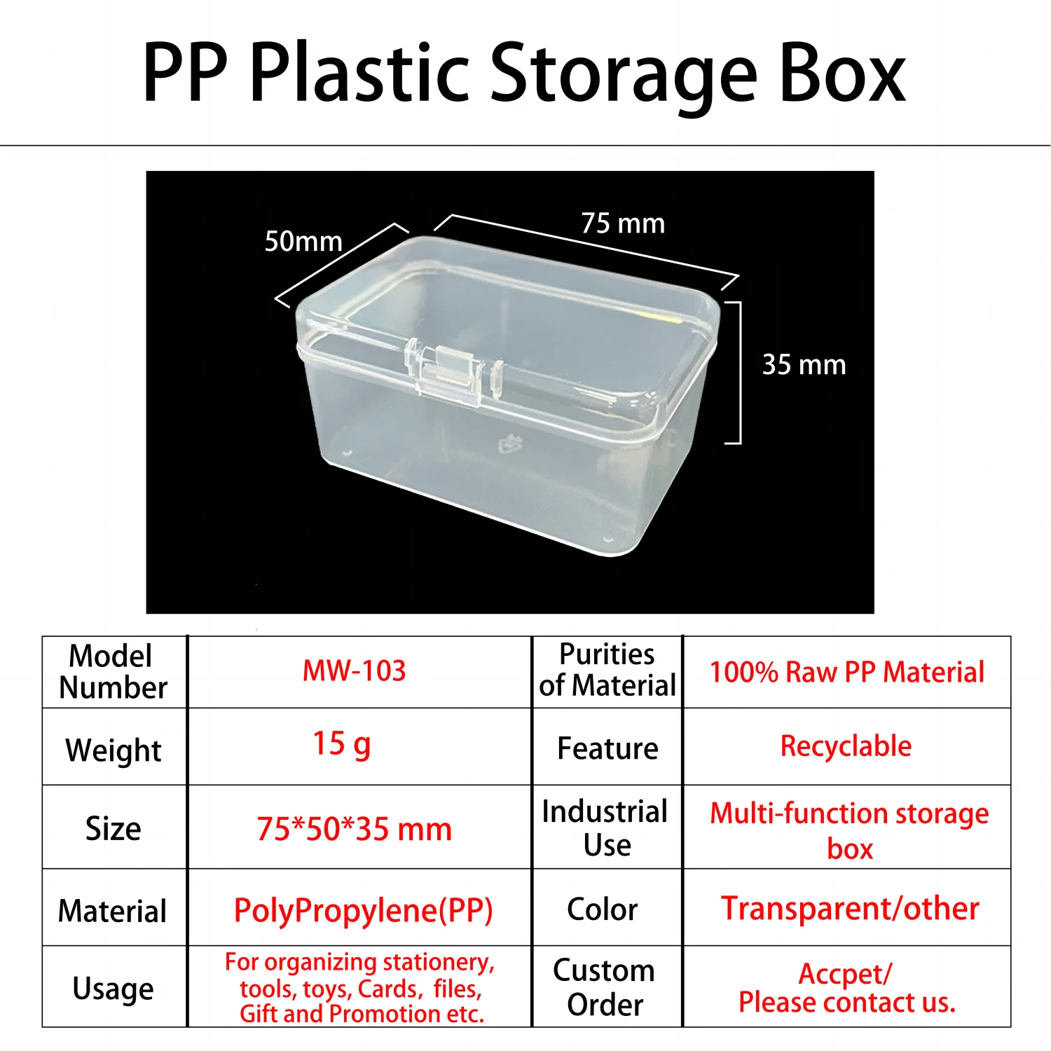 Factory Wholesale Transparent Small Plastic Box For Coin Foldable Multifunctional Classification Plastic Organizer For Beads Key