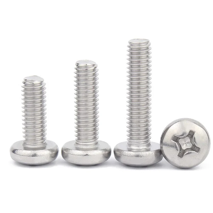 Free sample high quality Cross Pan Head Screw M2 M2.5 M3 M4 M5 phillips round head screw