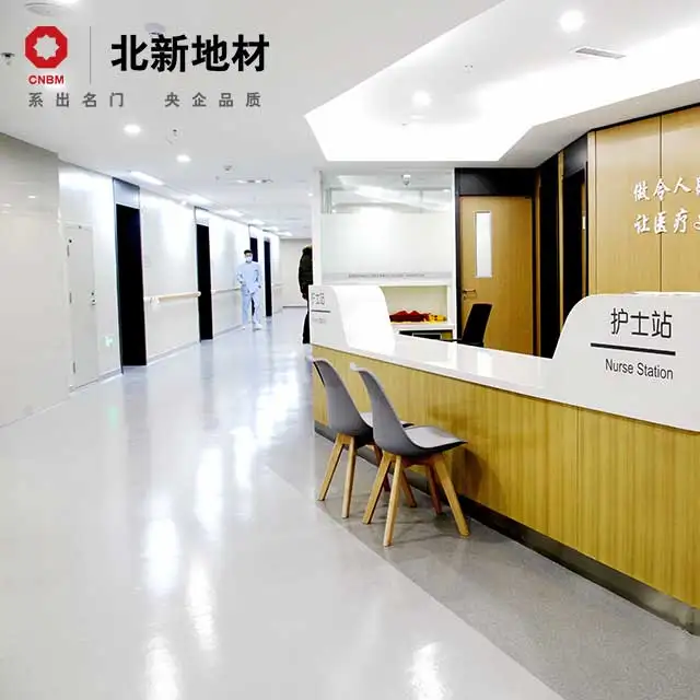 Non-Directional Homogeneous PVC Vinyl Flooring for hospital/shopping mall/ school