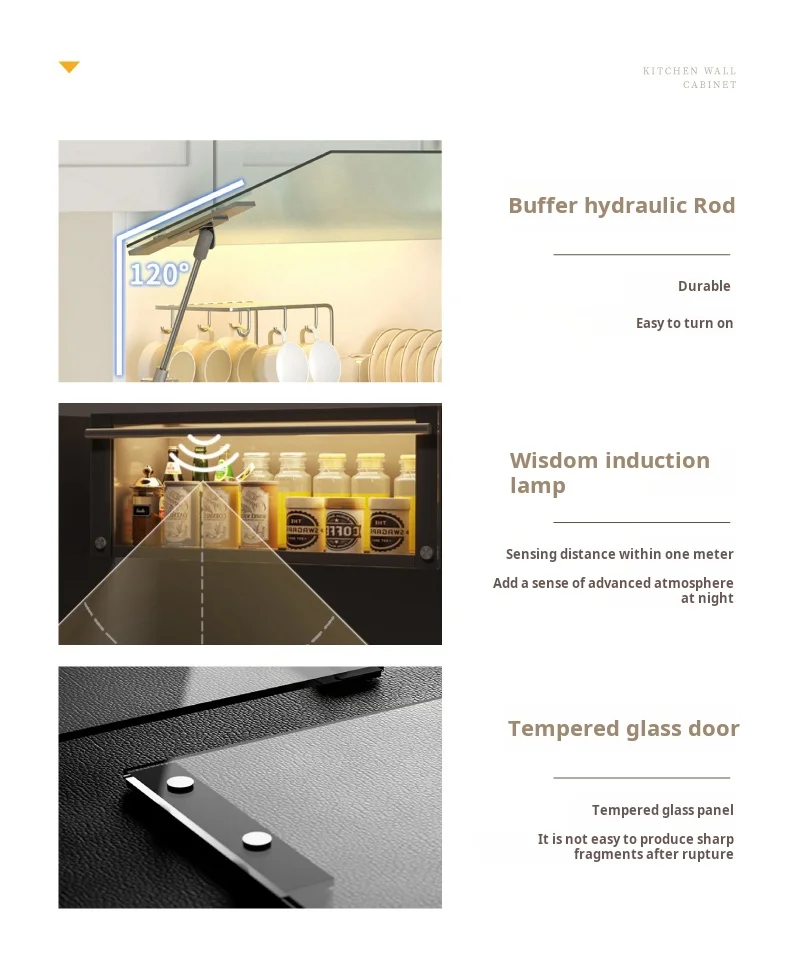 Quality Guarantee Easy Installation Drill-Free Glass Wall Cupboard Storage Cabinet