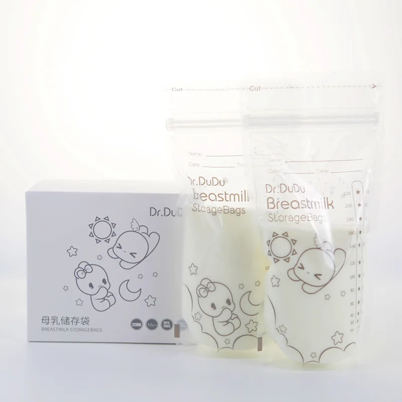 Custom source factory price 220 ml breast milk bag