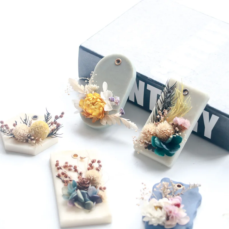 1106 4 Square Oval Hollow Aromatherapy Wax Silicone Mold DIY Epoxy Wax Brand Plaster Pendant Resin Mold