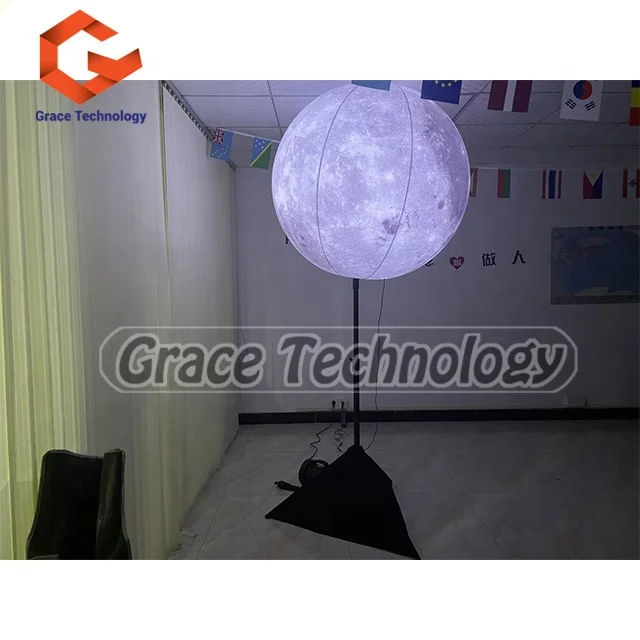 Outdoor Party Decorations Inflatable LED Light Tripod Balloon, Custom Advertising Inflatable Pole Stand LED Balloon