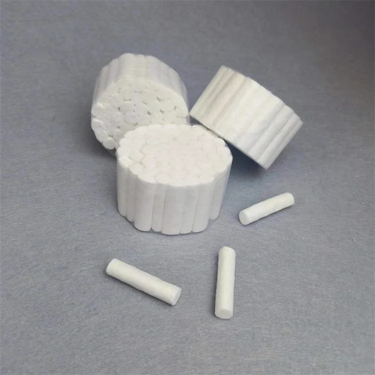 China Manufactory Multi Purpose Natural Cotton Disposable Dental Braided Cotton Rolls