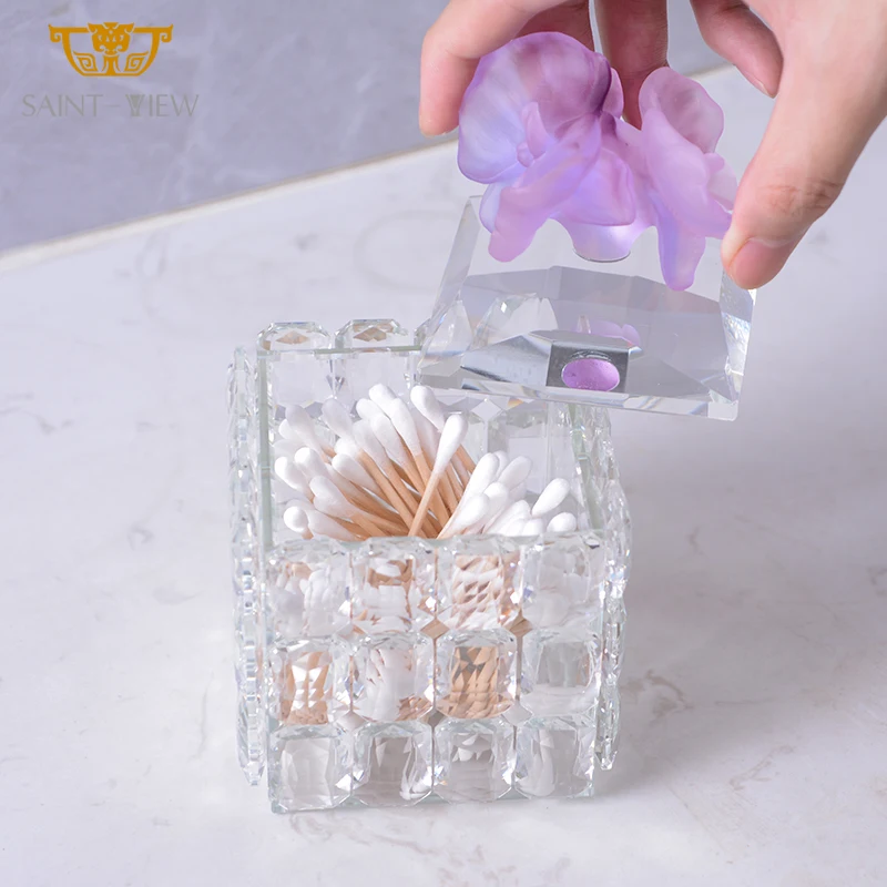 SAINT-VIEW Crystal Madkhan Burner Mubkhar Bakhoor Censer Tray Set Liuli Decor