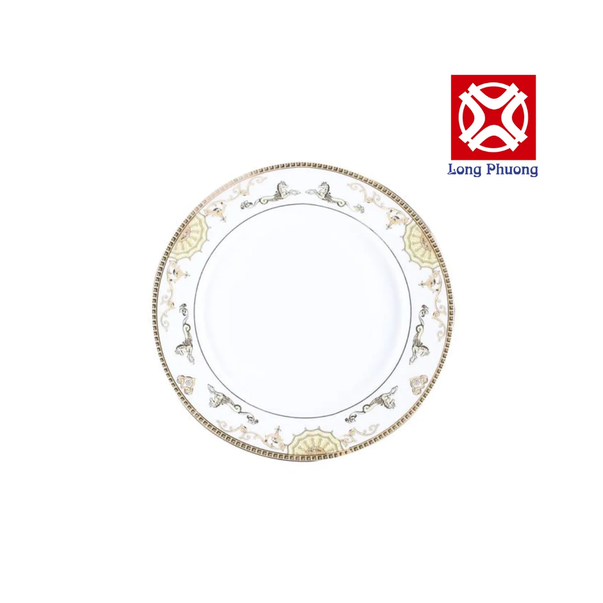 New Design Eco-Friendly Ceramic 6/7/8/9 Inch Dish Plate Cheap Price Factory Long Phuong Group Supplier