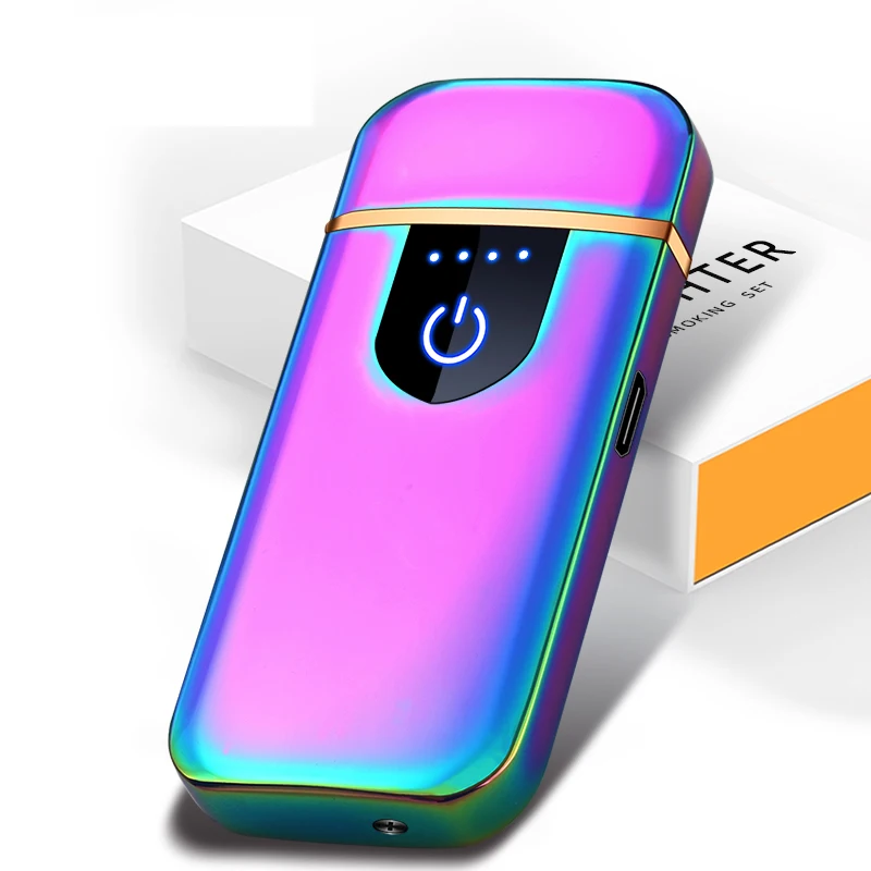Metal Electric USB Lighter FR-709 New Low Price Slim Electronic Cigarette Zinc Alloy CLASSIC Giveaways Smoke Electronic 0.07KG