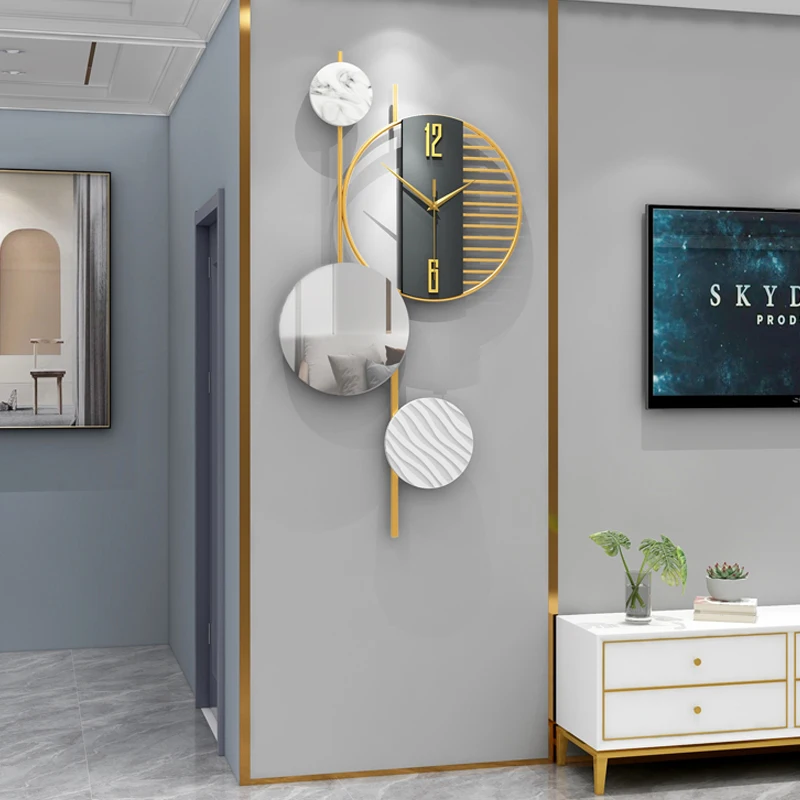 OEM/ODM Custom Metal MDF Wall Clock Logo Fashion Creative Home Office Wall Clock Decor