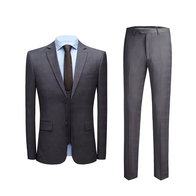 Duobel breast 3 buttoned waistcoat suits set