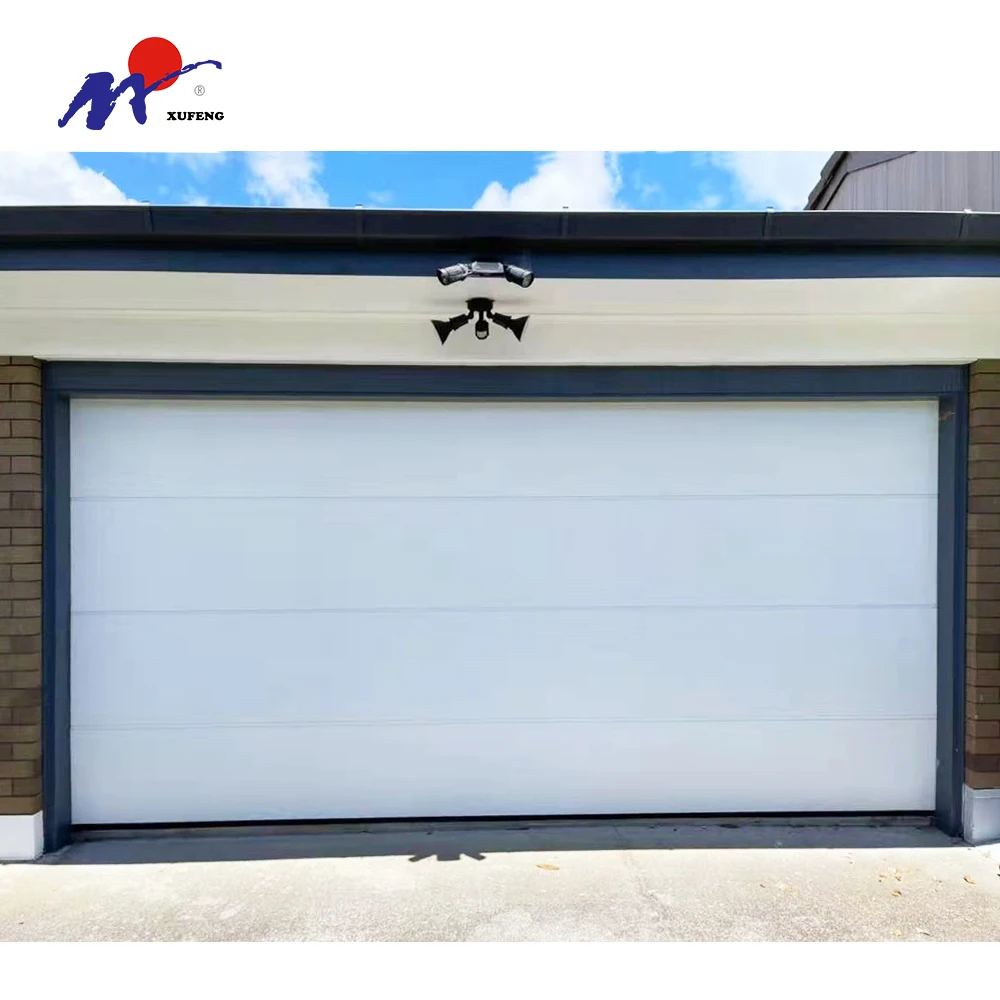 12 Wood Grain Building Vertical Sliding Double Track Wooden Galvanized Garage Door