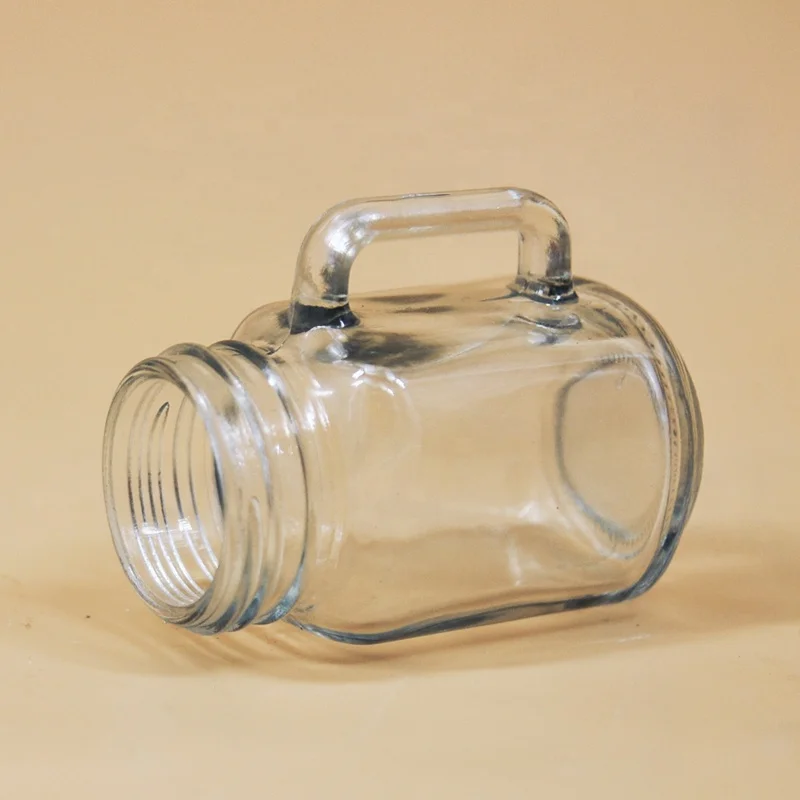 50ml mini beverage glass drinking bottle with handle
