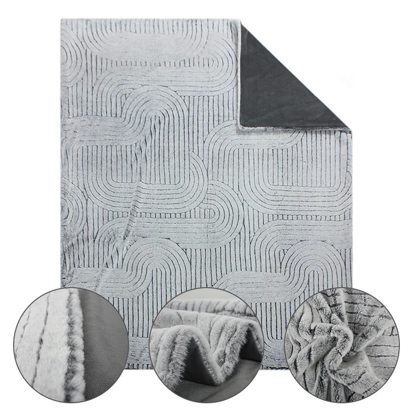 Brand New High Quality Eco-friendly Luxury Warm Fluffy Super Soft Faux Fur Throw Blankets With Good Service