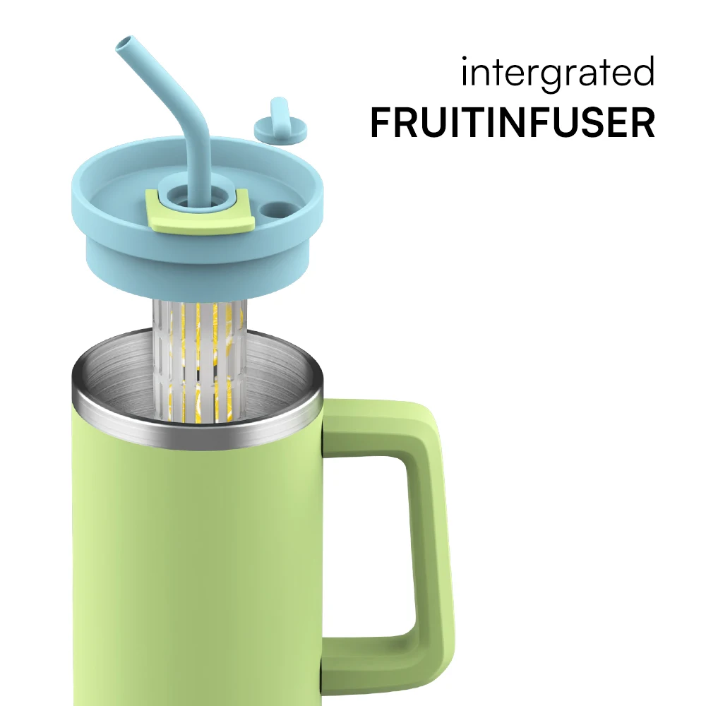 2024 New Design Stainless Steel 40oz Coffee Tumbler With 2-In-1 Lid Vacuum Double Wall Mugs