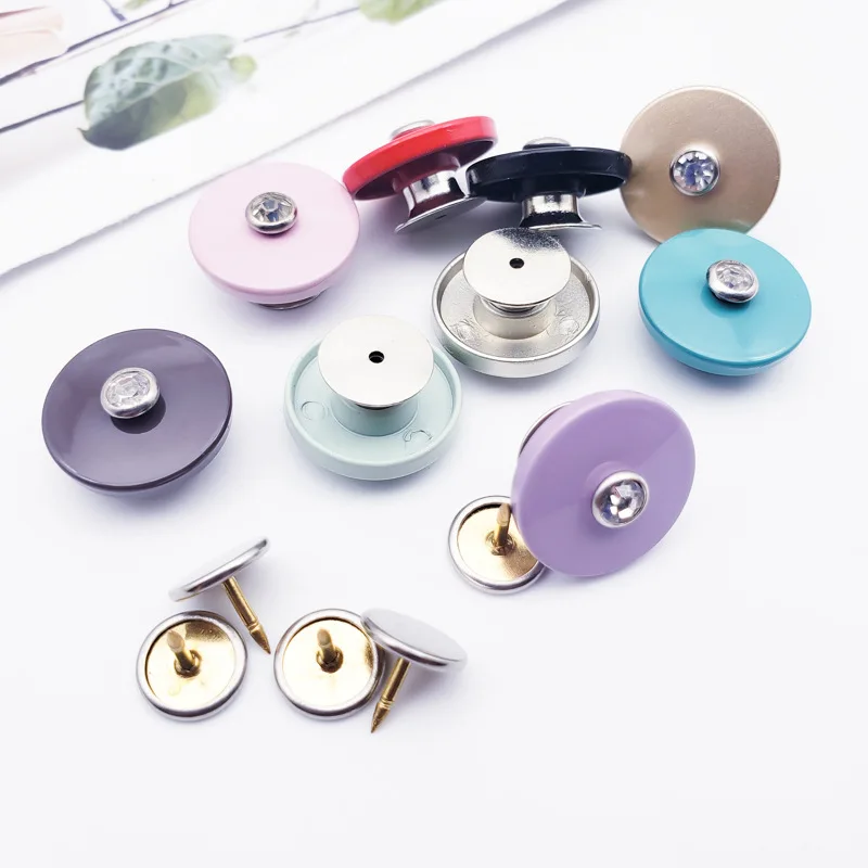 Women Removable Hoodies Pivot Button Side Crown Pin Bold Plastic Jeans Button