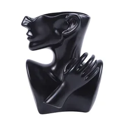 Black Resin Face Vase Head Vase