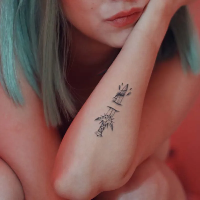 HC 001-512 Long Lasting Herbal Juice Temporary Tattoo Supplier Body Flower INS Tattoo Waterproof Permanent Juice Tattoo Sticker