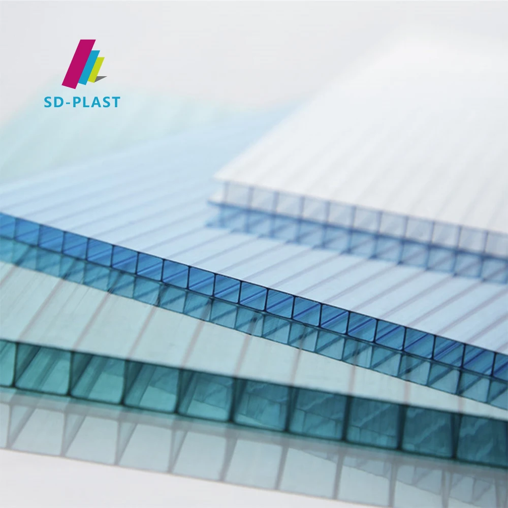 Waterproofing uv transparent plastic polycarbonate roofing sheet polycarbonate hollow sheet for balcony canopy
