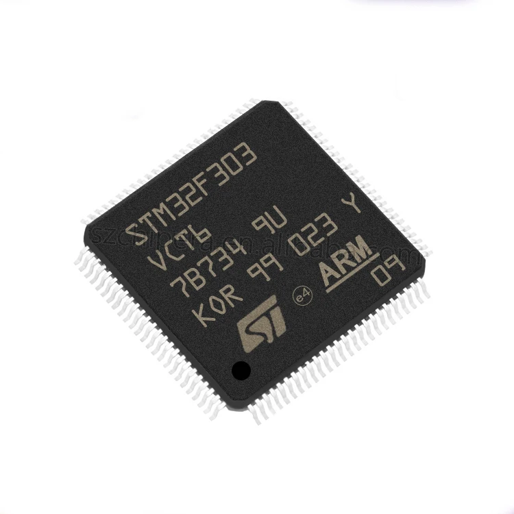 Integrated Circuits STM32F303 32 bit ARM Cortex M4 RISC 256KB Flash 2.5V 3.3V 100 LQFP STM32F303VCT6