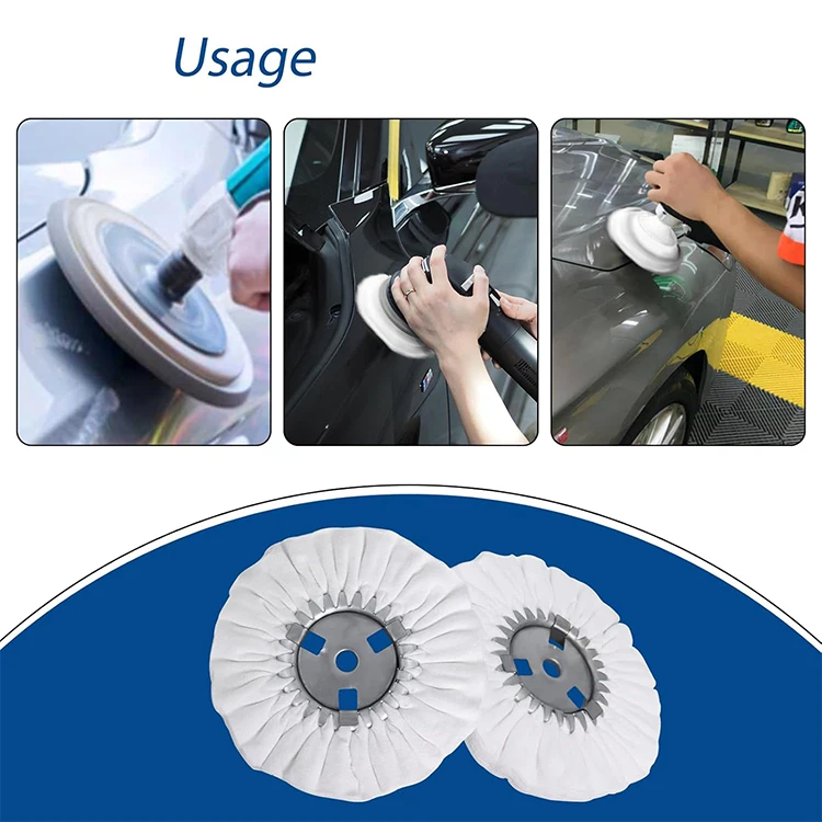 PEXMIENATS 18 INCH White Flannel Airway Mirror Metal Polishing Wheel Soft Cloth Polishing Wheel