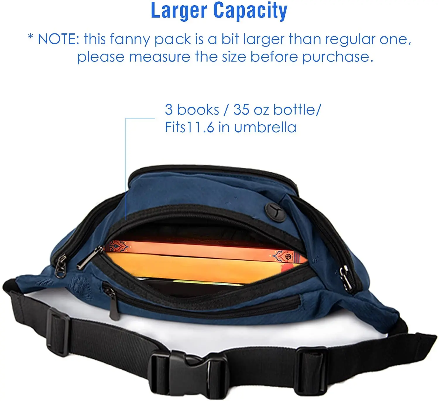 Custom Hip Bum Bag With Water Bottle Holder Adjustable Strap Fanny Pack Large Waist Bag Pack for Men Women