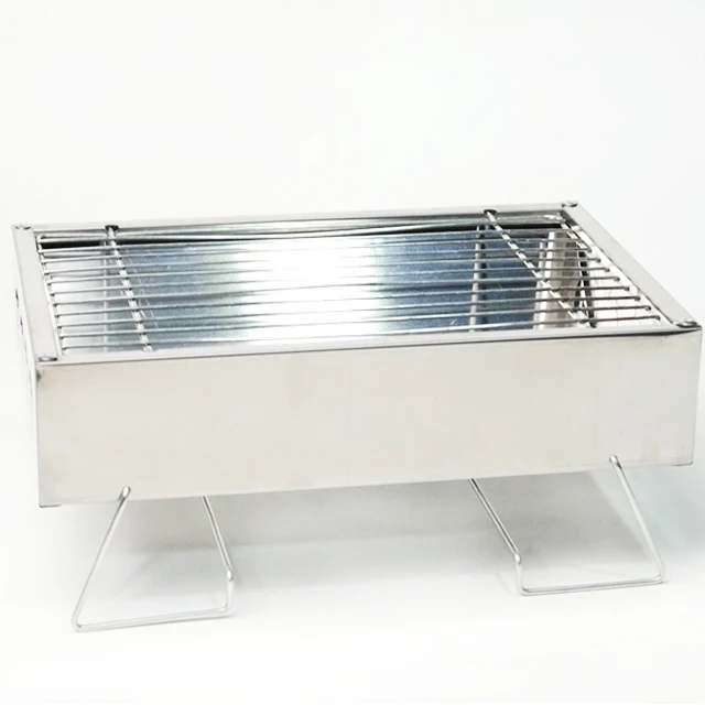 
Outdoor tabletop Mini folding portable bbq grill disposable stainless steel charcoal barbeque grill 